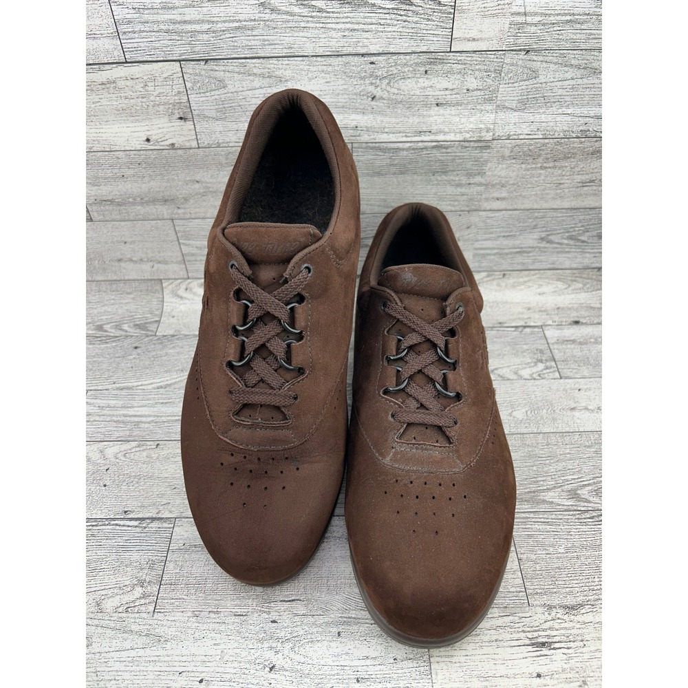 SAS Me Too Womens 9M Brown Suede Walking Shoes Lace‎ Up Comfort Made in USA